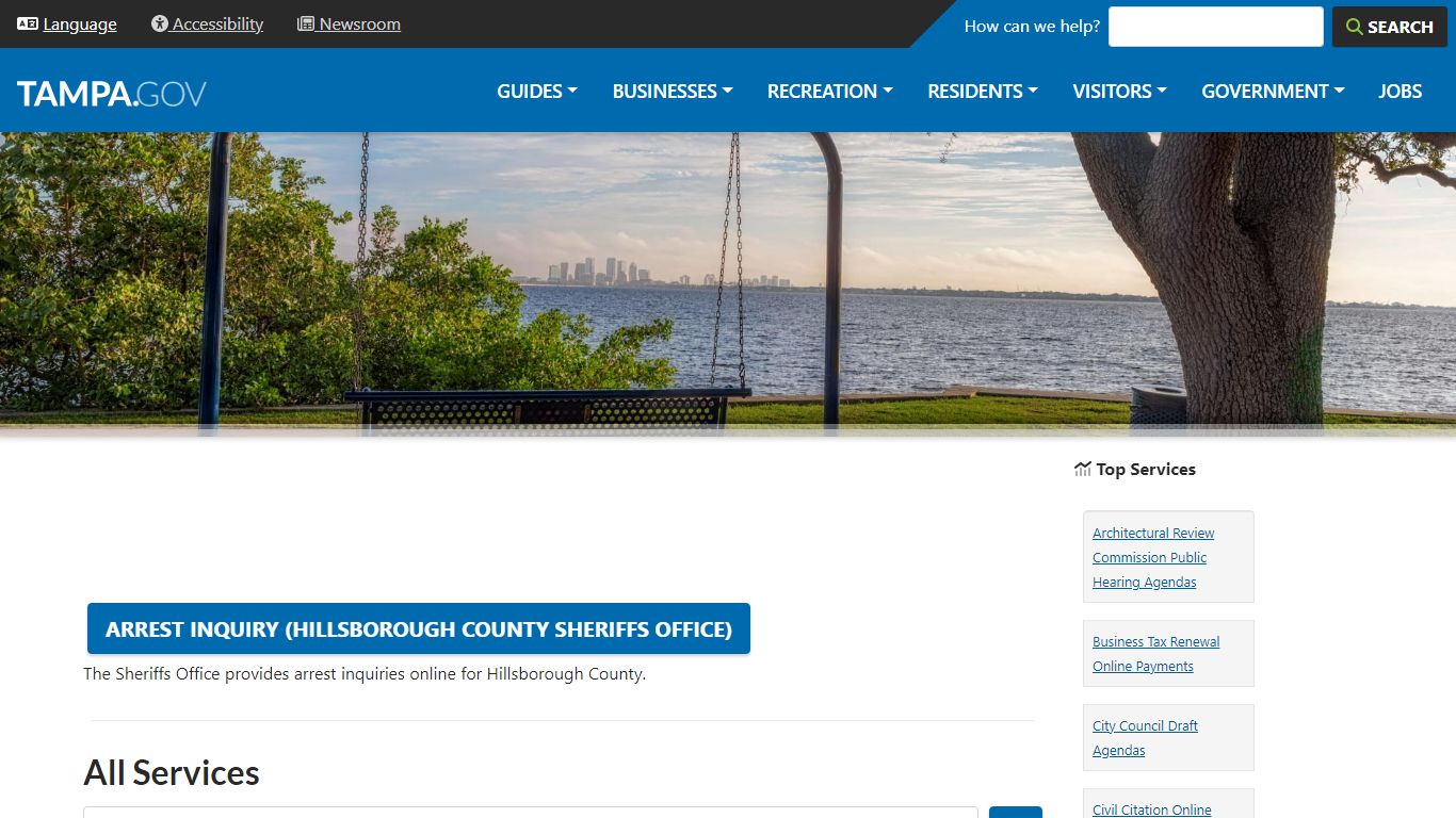 Arrest Inquiry (Hillsborough County Sheriffs Office)